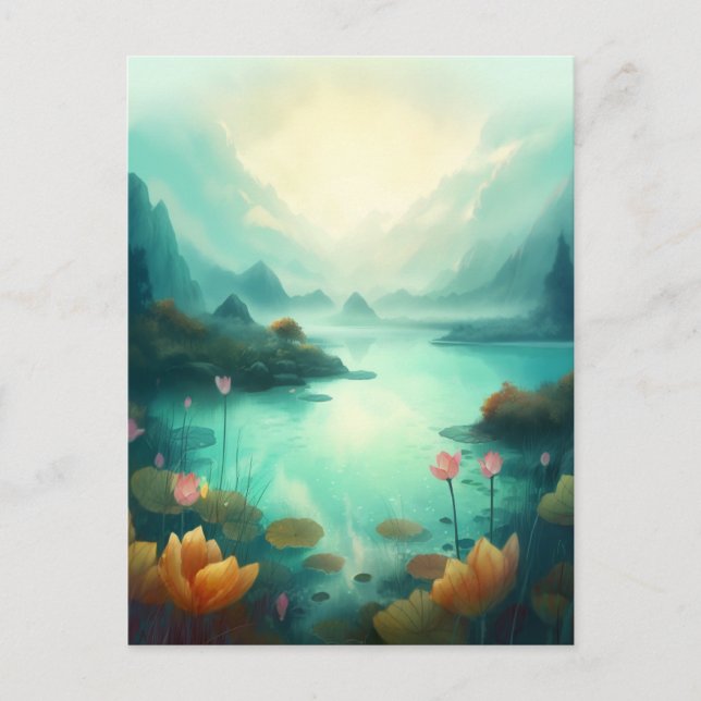 Beau Imaginaire Enchanted Paysage Carte postale (Devant)