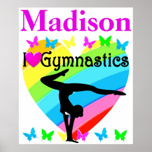 BEAU J'ADORE GYMNASTIQUE POSTER PERSONNALISÉ