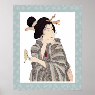 Beau japonais Geisha Art Poster Design