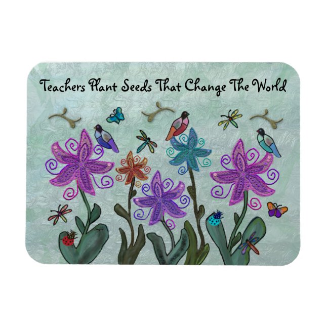 Beau Jardin Enseignants Magnet (Horizontal)