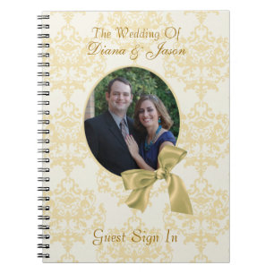 Beau livre d'invité fait sur commande de mariage