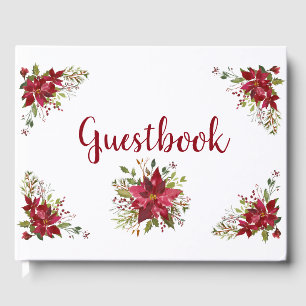 Beau Livre d'or Red Poinsettias