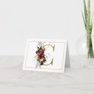 BEAU MONOGRAMME D'OR ET DE FLEURS B