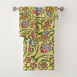 Beau motif floral Fleurs bleu rouge jaune