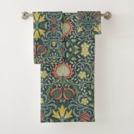 Beau motif Vintage Floral rose jaune vert