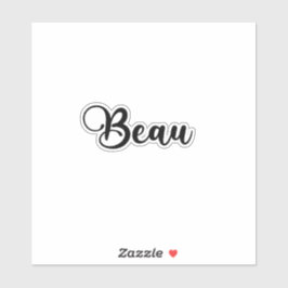 Beau Name - Handgeschriebene Kalligrafie Aufkleber