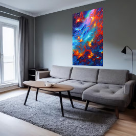 Beau nuage de gaz dans l'espace | AI Art Poster