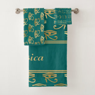 Beau oeil égyptien antique faux symbole doré