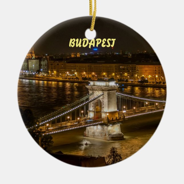 Beau ornement de Noël de Budapest (Devant)