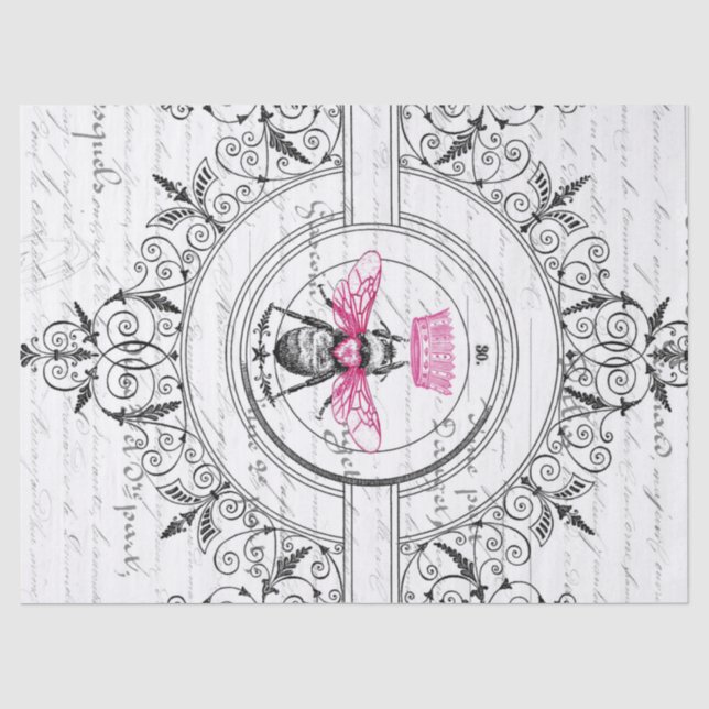 Beau papier de soie de soie de Decoupage de reine (Recto)