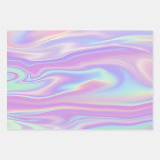 Beau papier d'enveloppement holographique 