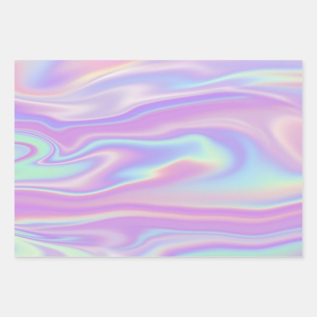 Beau papier d'enveloppement holographique  (Devant)