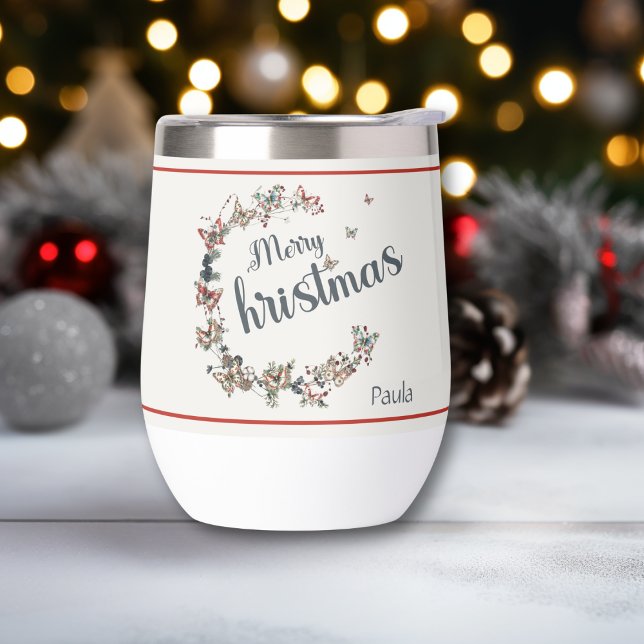 Beau papillon Vintage Joyeux Noël (Créateur téléchargé)