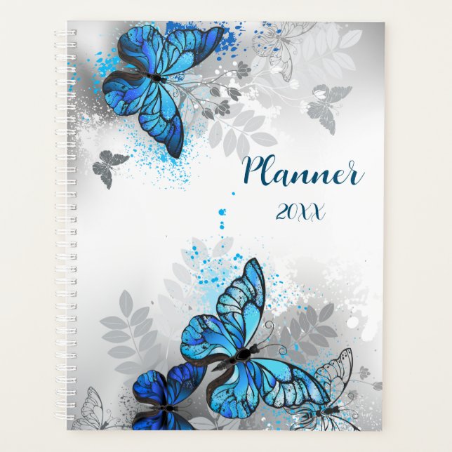 Beau planificateur de papillons bleus (Devant)