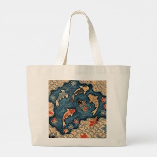 Beau poisson Koi avec Sac fourre-tout Batik