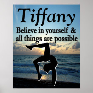 BEAU POSTER PERSONNALISÉ DE FILLE DE GYMNAST