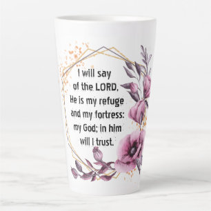 Beau Psaume 91 Mug latte floral