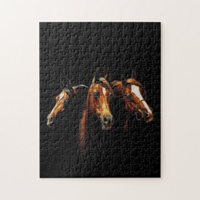 Beau puzzle Arabe de chevaux (Vertical)