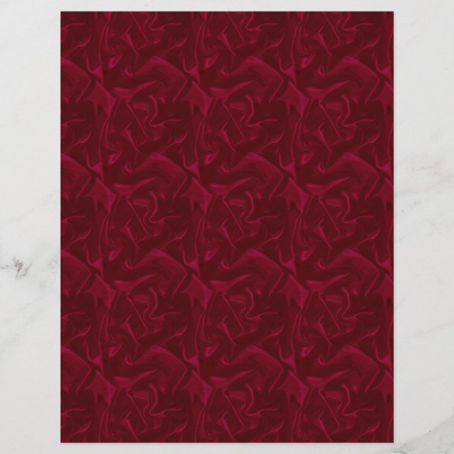 Beau Rich Burgandy Satin Look Papier à rescousse (Devant)
