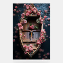 Beau Rose Boat Acrylique