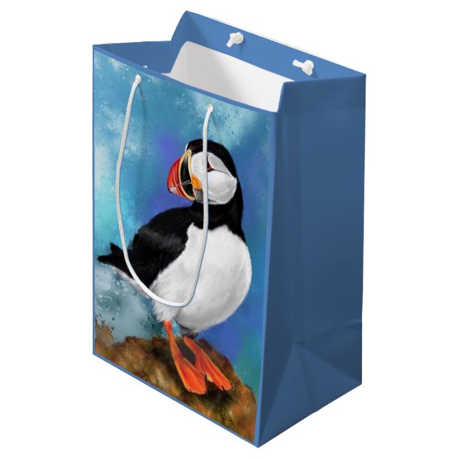 Beau sac cadeau Oiseau Puffin Atlantique (Devant Angle)