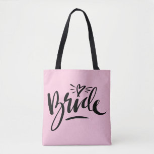 Beau sac fourre-tout mariage BRIDE lettré main