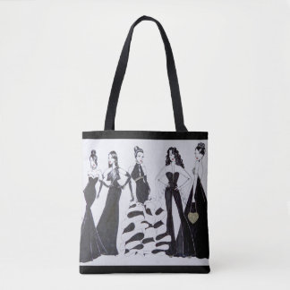 Beau sac fourre-tout noir et blanc à mode