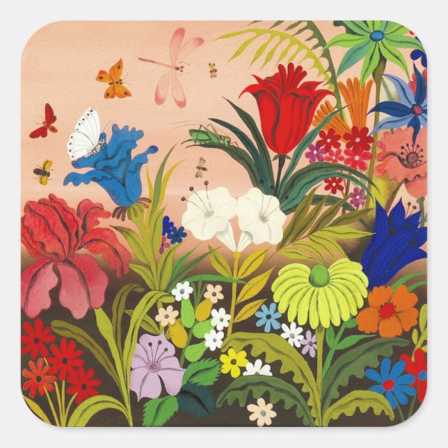 Beau Sticker Carré de jardin (Devant)