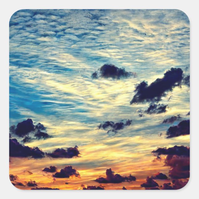 Beau Sticker Carré Sky (Devant)