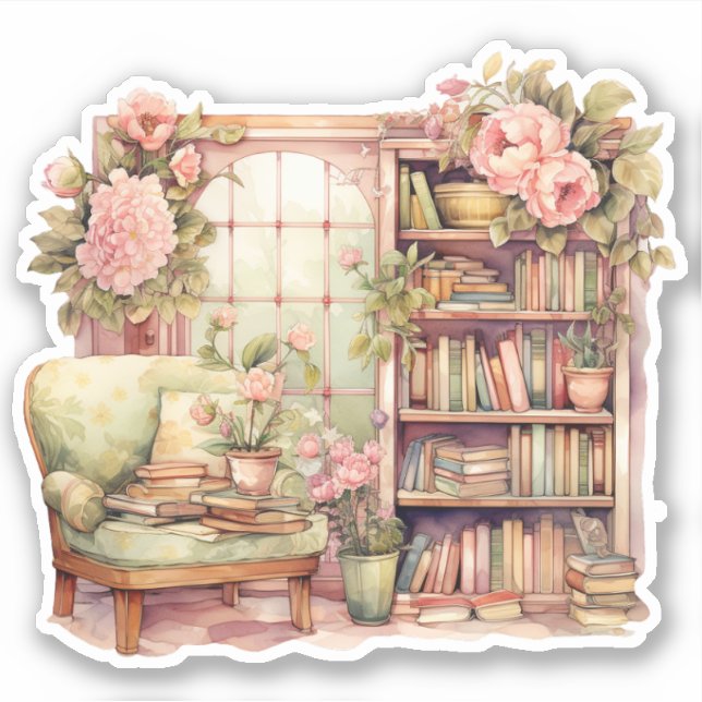 Beau Sticker du coin du livre (Devant)