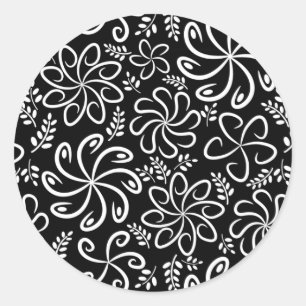 Beau Sticker noir et blanc