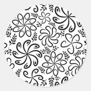 Beau Sticker noir et blanc
