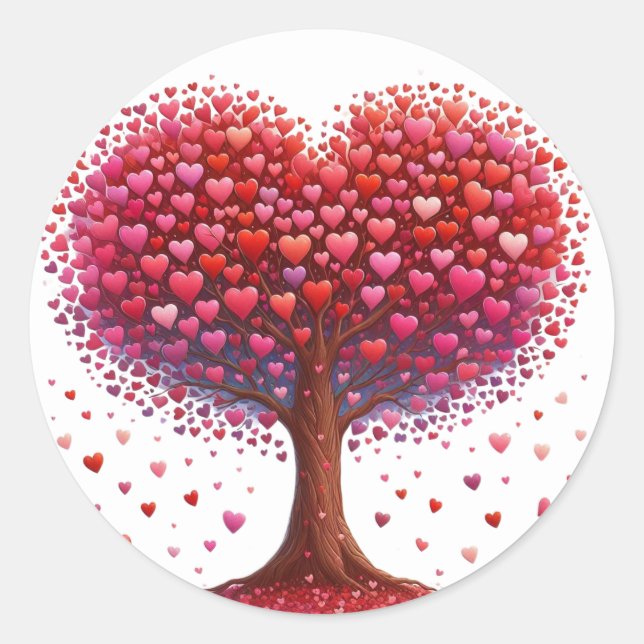 Beau Stickers Arbre En Forme De Coeur (Devant)