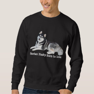 Beau sweatshirt unisexe de chien de traîneau