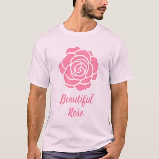 Beau T-shirt rose rose (Devant)