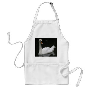 Beau tablier de cygne blanc
