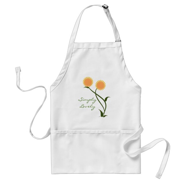 Beau Tablier Fleuri, Orange (Devant)
