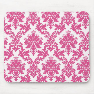 Beau tapis de souris rose de damassé