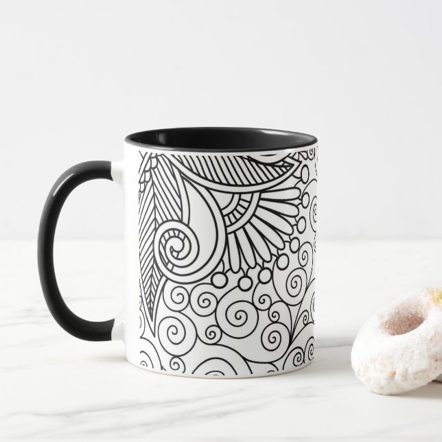 Beau tasse de schéma (Avec donut)