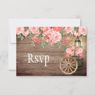 Beau tonneau en bois Patiné et corail - RSVP