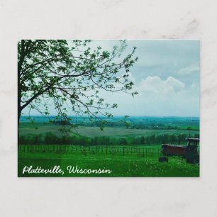 Beau tracteur Platteville, Wisconsin Carte Postale