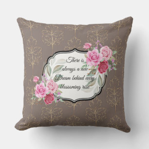 Beau Vintage Floral Fall Coussin