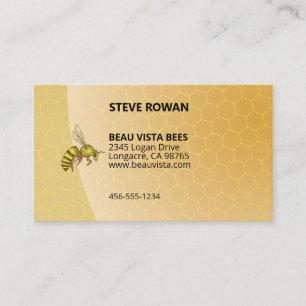 Beau Vista Bee Logo Beruflich Visitenkarte