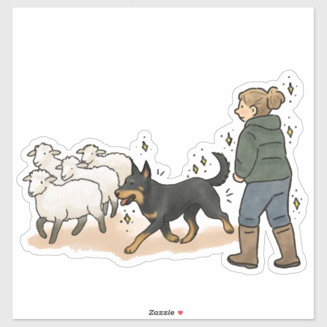 Beauceron - Arbeitshund Aufkleber (Blatt)