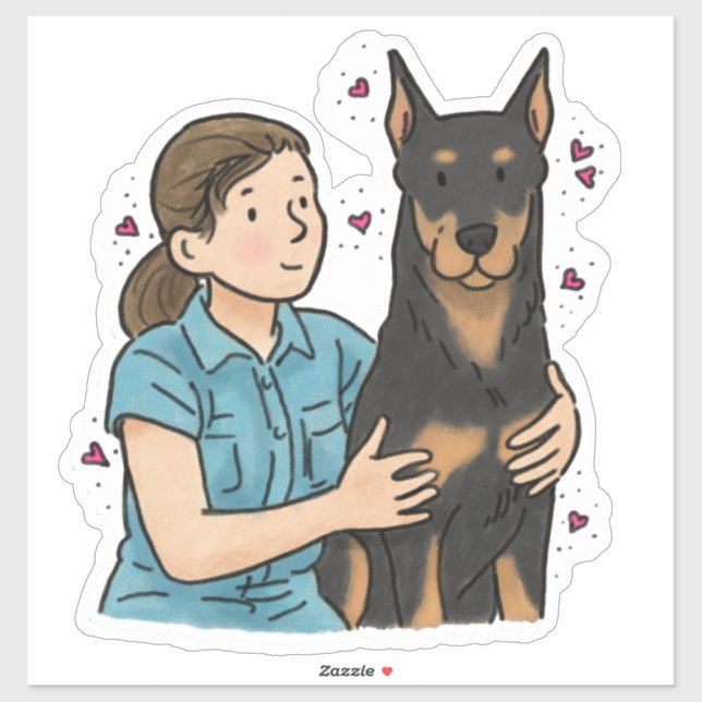 Beauceron - Arbeitshund Aufkleber (Blatt)