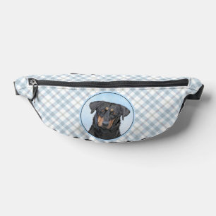 Beauceron Black and Tan Painting Sheepdog Hund Kun Bauchtasche