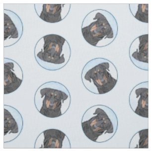 Beauceron Black and Tan Painting Sheepdog Hund Kun Stoff