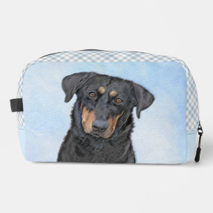 Beauceron Black and Tan Painting Sheepdog Hund Kun Waschbeutel