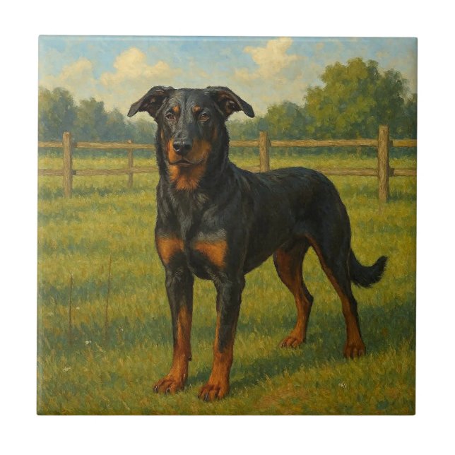 Beauceron Fliese (Vorderseite)