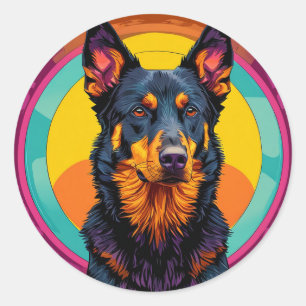 Beauceron Hunderasse Tier Dekor Runder Aufkleber